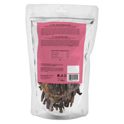 Naturalny przysmak dla psa – paski suszonej wołowiny 80g