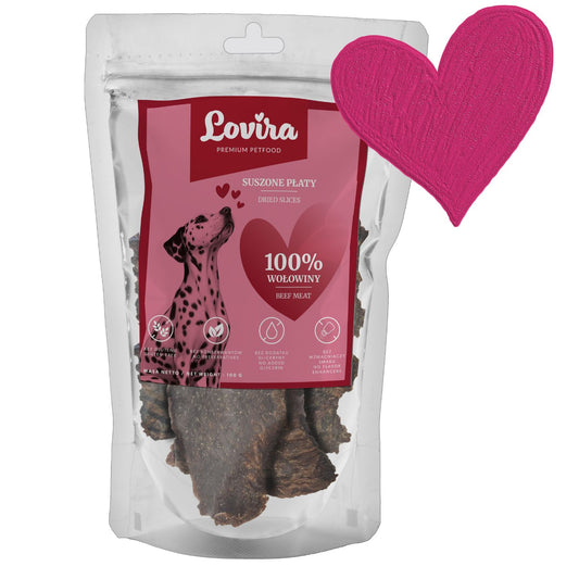 Naturalne smaczki dla psa Wołowina płaty Lovira