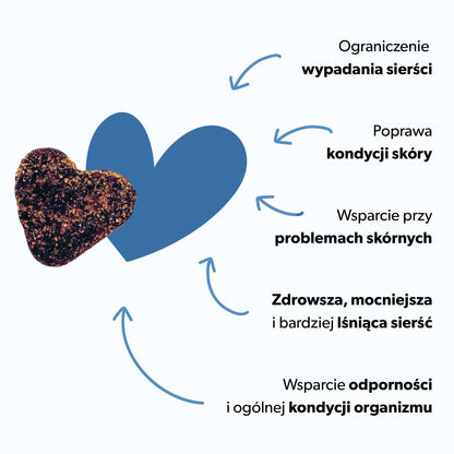Suplement na skórę i sierść dla psa – miękkie kąski 360 g