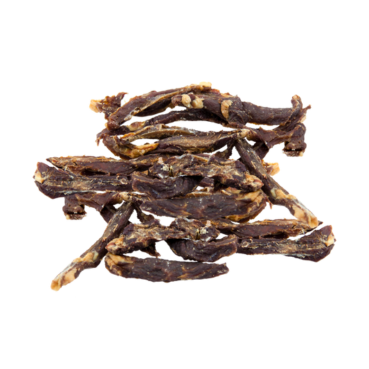 Naturalny przysmak dla psa – paski suszonej jagnięciny 80g