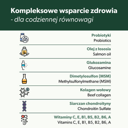 Suplement dla psa witaminy 8w1 – miękkie kąski 180 g