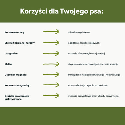 Suplement na uspokojenie dla psa – miękkie kąski 360 g