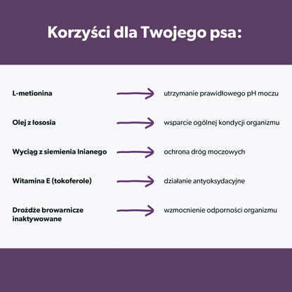 Suplement na wsparcie układu moczowego dla psa – miękkie kąski 360 g