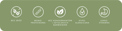 Mokra karma dla psa z sarny 400g – monobiałkowa, hipoalergiczna karma Lovira