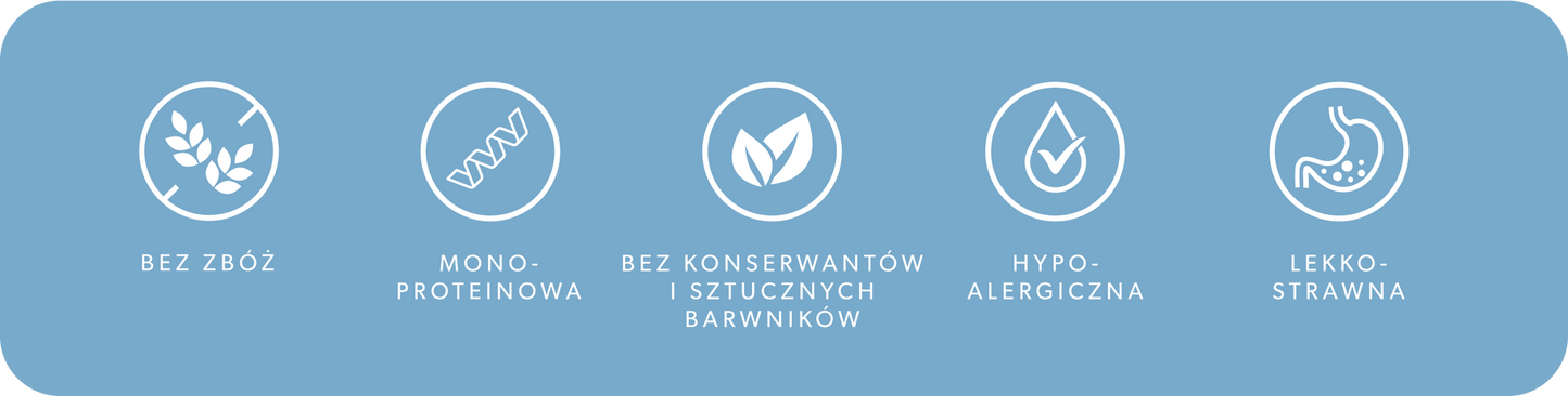 Mokra karma dla psa z jagnięciny 400g – monobiałkowa, hipoalergiczna karma Lovira