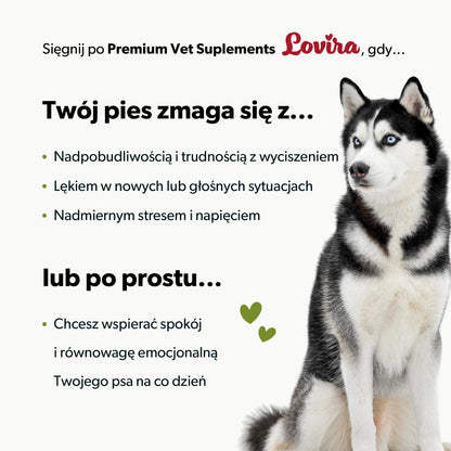 Suplement na uspokojenie dla psa – miękkie kąski 360 g