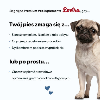 Suplement na gruczoły okołoodbytowe dla psa – miękkie kąski 180 g