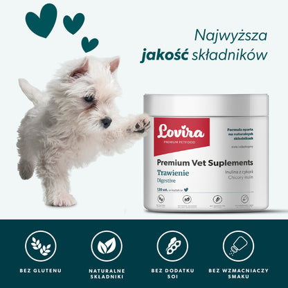 Suplement na trawienie dla psa – miękkie kąski 360 g