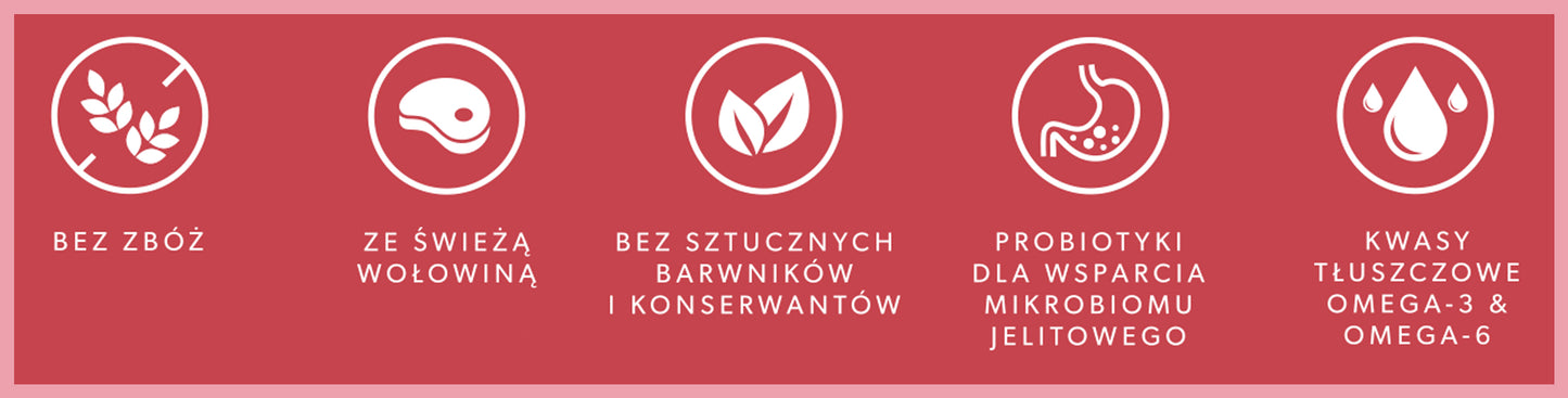 Sucha karma dla psa z wołowiną 3kg – bezzbożowa Lovira