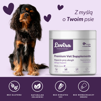 Suplementy na alergię u psa – miękkie kąski 360g