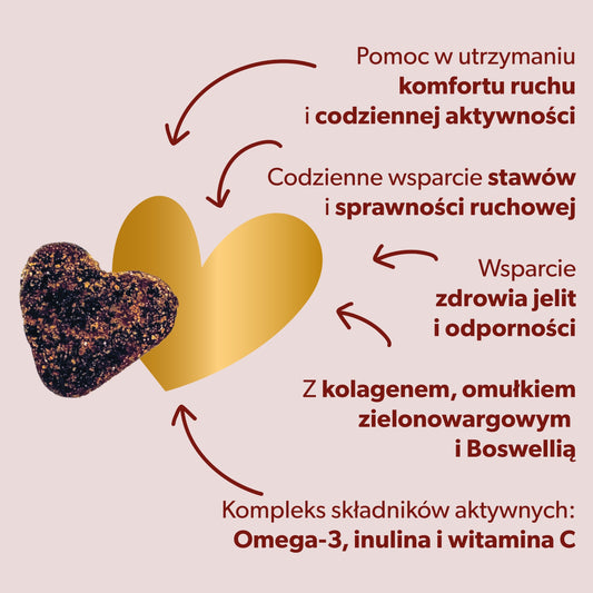 Suplement dla psa seniora wspierający zdrowe życie – miękkie kąski 180g