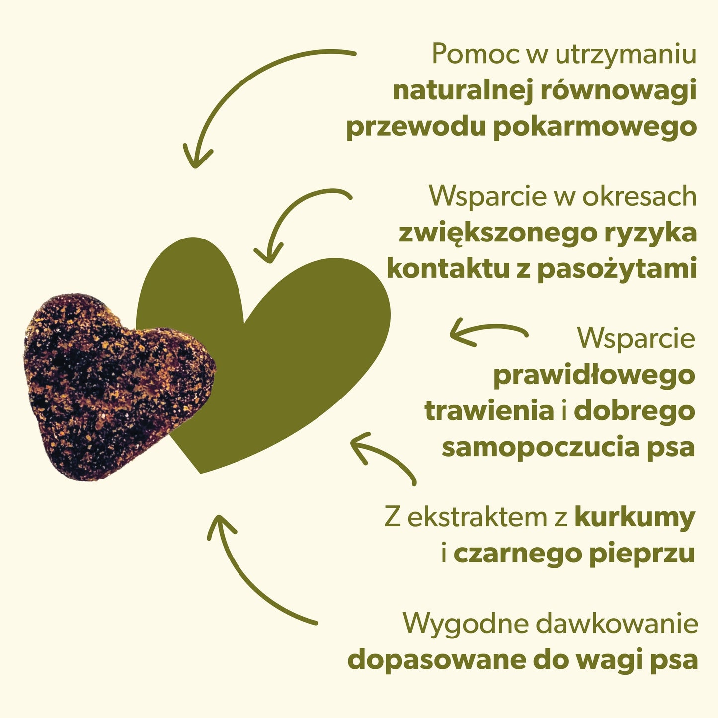 Suplement wspierający ochronę przed pasożytami u psa – miękkie kąski 180g