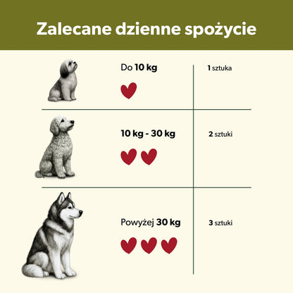 Suplement wspierający ochronę przed pasożytami u psa – miękkie kąski 180g