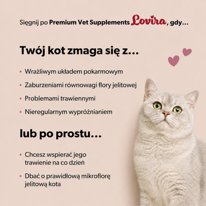 Suplement z probiotykiem dla kota – miękkie kąski 180 g