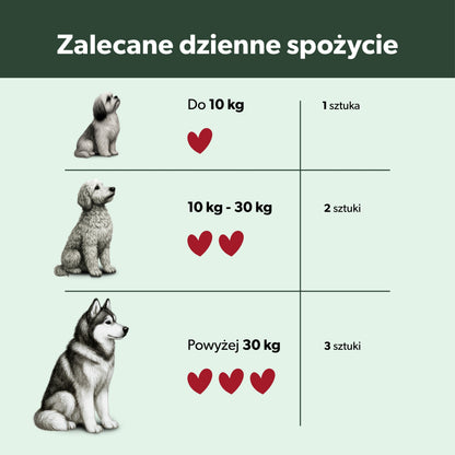 Suplement wspierający pracę serca i układ krążenia psa – miękkie kąski 180 g