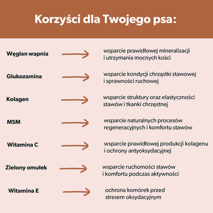 Funkcjonalne przysmaki treningowe dla psa z glukozaminą – miękkie kąski 180g