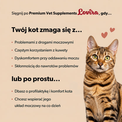 Suplement na układ moczowy i nerki dla kota – miękkie kąski 180 g