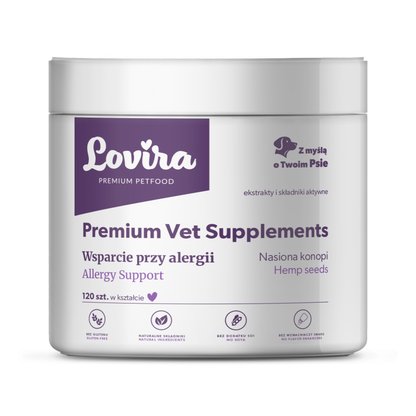 Suplementy na alergię u psa – miękkie kąski 360g