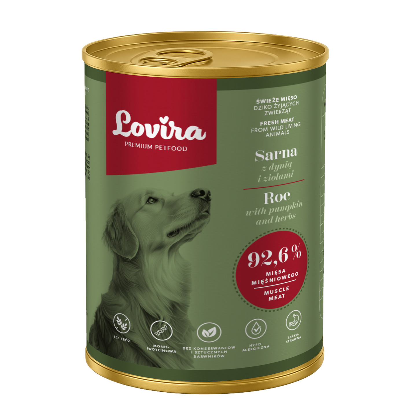 Zestaw 5 puszek karmy mokrej dla psa 2 kg – MIX smaków, monobiałkowa, hipoalergiczna karma Lovira
